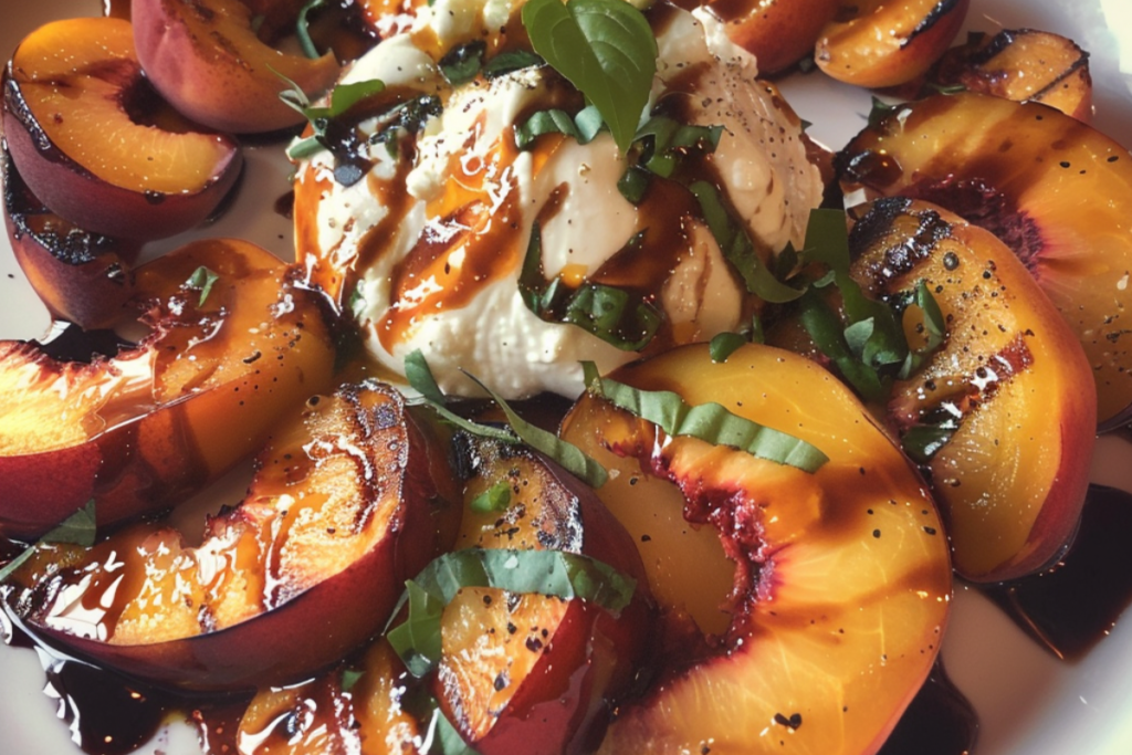 Grilled Peaches with Burrata Ingredients: