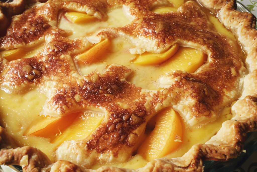 Peach Custard Pie