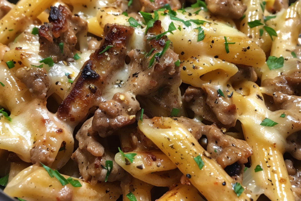 Philly Cheesesteak Pasta